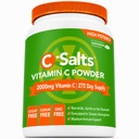 C-Salts 비타민 C 분말 보충교재 - 100% Immune 지원을 위한 순수한 높은 복용량 버퍼레이트 비타민 C 분말 - 유기, 설탕 자유로운, Vegan, 비 GMO, Stomach-Friendly, 본래 26 oz