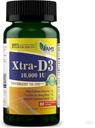 미국 Medic & 과학 Xtra D3 비타민 D 10,000 IU (250 mcg) 남자 & 여자를 위한 Cholecalciferol 보충교재 (60 쉬운 삼키기 Softgels) Bone를 위해, 심장 건강, 면역 체계 지원, Lung 기능