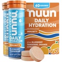 Nuun Immunity 비타민 D, C, E, & A, Ginger, Elderberry, 마그네슘 및 4 다른 필수 전해질, Vegan, Blueberry Tangerine & Orange Citrus, 4 팩 (40 서빙 총)와 전자 정제