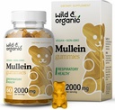 Lungs 2000mg - Lung Detox 및 Cleanse - 면역 지원을위한 Vegan Mullein 잎 Gummies - 60 Non-GMO 초본 추출물 Chews