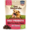 애완 동물 자연적인 개, 120M CFUs를 위한 매일 Probiotic - 개 소화 건강, Gut 건강, 면역 지원, Diarrhea, 알레르기 및 가려움을 위한 전과 Probiotics - 60 Chews, 오리 풍미