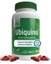 건강 목 영양 Ubiquinol 100mg 360 Softgel as Kaneka QH Reduced CoQ-10 | Stabilized - 3rd Party Tested | 향상된 생체 이용 가능 | 심혈관 및 미토콘드리아 기능 지원 | Non-GMO
