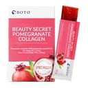 BOTO Beauty Secret Pomegranate Collagen 20g - 한국 뷰티 콜라겐 젤리 스틱, 낮은 분자 생선 콜라겐, 석류 맛 - 15 팩