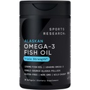 스포츠 연구 야생 알래스카 Pollock에서 트리플 강도 오메가 3 물고기 오일 1250mg - 오메가 3 EPA 및 DHA와 Burpless 물고기 오일 보충 - 지속적으로 소스, 비 GMO, 글루텐 무료 - 30 Softgels