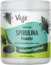 유기 Spirulina 분말 - 블루 그린 조류 식물 기반 슈퍼 푸드 혼합 - Chlorophyll, 비타민 및 미네랄, 클렌징, 에너지 및 면역 지원 - Vegan, Non-GMO - 8 온스