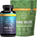 Primal Harvest Greens Powder & Vision는 Lutein, Zeaxanthin Bundle과 여성 및 남성 비전 및 눈 지원 복합체를위한 보충제입니다.