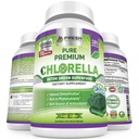 FRESH HEALTHCARE 프리미엄 클로렐라 보충, 1200mg 순수한 Vegan 분말 캡슐, 180 Chlorophyll 및 CFG 알약, 자연적인 Detox Superfood는, 자연적으로 B 비타민과 무기를 포함합니다