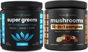 NutraChamps Super Greens Tropical & Super Mushrooms : 궁극적 인 두뇌, Gut & Body Boost
