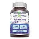 놀라운 수식 칼륨 이오드화물 보충 | 130 Mg | 120 정제 | Non-GMO | 글루텐 프리 | 미국