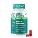 여성을 위한 SmartyPants 유기 전염성 비타민, Multivitamin Gummies: Biotin, Methylfolate, Omega 3 (ALA), 비타민 D3, C, 비타민 B12, B6, A, K2 & 아연, 콜린, 채식주의자, 120 조사 (30 일 공급)
