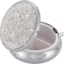 약 주최자 상자 포켓 약국 Bling Travel Pill Case Box for Purse Mini Pill Holder 주최자 작은 알약 용기 for Vitamin(실버)