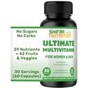 여성용 SHIFAA NUTRITION Halal Multivitamins, 남성 & 성인, 30 인분 | 철, 비타민 A, B6, B12, Biotin, Niacin, C, D3, E, 아연, 칼슘, Folic 산, CoQ10 | 할랄 비타민