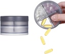 2개의 층 알약 상자, KIGI 8개의 구획을 가진 매일 알약 조직 1 일 4 시간 여행 (회색 3.1-2Inch)를 위한 휴대용 알약 상자 비타민 조직