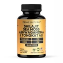 Shilajit 10,000mg, Irish Sea Moss 2000mg, Ashwagandha 3000mg, Tongkat Ali 30,000mg, Boron, Magnesium, PQQ 및 기타 | 60 캡슐 - 30 일 공급| Fulvic Acid Veg Capsules|Vegan| 글루텐 프리 | 비 GMO