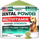 고급 개 치과 분말, Multivitamin, Dog Teeth Cleaning, Bad Breath & Tartar 및 Plaque Off Remover for Dogs Probiotics Lab co, Pet Oral Care - 비타민 및 보충제