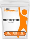 BulkSupplements.com Maltodextrin 분말 - 에너지 부스트, 음식 급료를 위한 Maltodextrin 보충교재 - Unflavored & 글루텐 자유로운, 서빙 당 30g, 500g (1.1 lbs) (팩의 1)