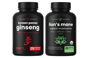 NutraChamps 한국 인삼 캡슐과 사자 Mane 캡슐 2 팩 번들