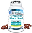 생물은 까만씨 기름 캡슐, 82 일 공급, 찬 눌러진 순수한 까만 Cumin씨 기름 (Nigella Sativa) (330 softgels, 500mg)를 흡수합니다