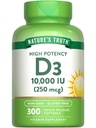 자연의 진실 비타민 D3 10000 IU Softgels | 300 개 | 추가 강도 | Non-GMO & 글루텐 무료 보충