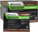 BODi Recover Whey Protein Powder Blend – 20g Protein, BCAA, Pomegranate Extract로 근육 회복을위한 포스트 운동 초콜릿 Whey 보충 - 빠른 복구 - 18 서빙 패킷