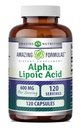 Amazing Formulas Alpha Lipoic Acid | 600 Mg Per 서빙 보충 | 캡슐 | Non-GMO | 글루텐 프리 | 미국제작품(불꽃)