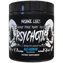 Insane Labz Psychotic Black Edition Mid Stimulant Pre Workout Powder, Energy Focus Pumps, AMPiberry, 35 서빙 (블루 라즈베리)의 Creatine Beta Alanine Taurine 연료로로드