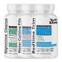 젊음 & Tonic 조각 Lean Cleanse – 느낌 라이터 & 더 톤, 물 무게 & 부유 한 구호, Detox & 유체 손실 지원 – Bedtime Trim, 15 Day Colon Cleanser, Metabolism & Defined Body 용 90 알약