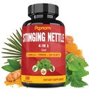 Sting Nettle Extract Capsules - 4in1 Boswellia, Turmeric & Saw Palmetto - 5 개월 동안 150 카운트 - 관절, 바디 관리, 피부, 헤어 및 면역력 지원