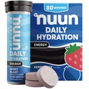 Nuun Energy Ginseng, Green Tea Extract, 비타민 B12, B6, B5, 마그네슘 및 4 다른 Electrolytes, 글루텐 무료 및 Vegan, Berry Blast, 8 팩 (80 서빙 총)