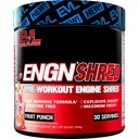 EVL Ultimate Pre Workout Powder - Thermogenic Fat Burn Support Preworkout Powder Drink for Lasting Energy Focus and Stamina - ENGN Shred Intense Creatine 무료 Preworkout Drink Mix - 과일 펀치