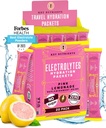 KEY NUTRIENTS Electrolytes Powder Packets - 신선한 핑크 레몬 18 팩 히드라 션 패킷 - 여행 히드라 션 파우더 - 설탕 없음, 칼로리 없음, 글루텐 무료 - 미국에서 만든