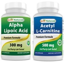 제일 자연적인 알파 Lipoic 산 300 mg & 아세틸 L 카르니틴 500 Mg