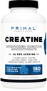 Primal Creatine Monohydrate (3,000 Mg, 180 모자) - Micronized Creatine 보충교재, 캡슐 당 750mg, Preworkout와 회복을 위해 중대한 - 글루텐 자유로운, 비 GMO