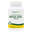 NaturesPlus 메가 아연 100 mg 강화 릴리즈 - 90 정제 - 채식, 글루텐 무료 - 90 서빙