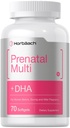 Horbäach Women's Prenatal Multivitamin with DHA, Iron and Folic Acid | 70 Softgels | 비 GMO 및 글루텐 무료