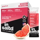 INSALTDTM Sugar Free Electrolytes Powder Packets with No Stevia Aftertaste | High-Potency Hydration Packets | Keto Electrolyte 음료 | Intermittent Fasting Drink Mix | 28 팩 (Grapefruit)