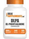 BulkSupplements.com DL-Phenylalanine 캡슐 - DLPA 캡슐, DL-Phenylalanine 500mg - DLPA 보충 교재, 글루텐 무료 - 서빙 당 2 캡슐, 240 캡슐 (1의 포장)