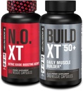 Jacked Factory N.O. XT Nitric 산화물 보충교재 (90의 캡슐) & 근육 성장, 펌프, Vitalty, & 회복을 위한 XT 50+ 매일 근육 건축업자 (90의 캡슐)를 건설하십시오