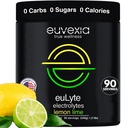 Ekberg euLyte Instant Hydration Electrolytes Powder Zero Sugar Carb Calorie Lemon Lime Drink Mix • 80 + Mineral Magnesium Potassium 칼슘 Trace Minerals • 빠른 Keto Stevia • 90 서빙