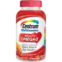 Centrum MultiGummies Omega 3 Gummy Multivitamin 성인, Multivitamin/Multimineral 보충교재, Strawberry/Lemon/Orange 풍미 - 100개 조사