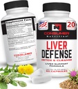 Liver Support Supplement - Liver Defense Liver Cleanse Detox - Solarplast, Artichoke Leaf, Milk Thistle Seed로 제작되었으며 Metabolism & Immune Response 60 캡슐에 추가되었습니다.