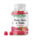 Greenfield Nutrition - 헤어, 피부 및 손톱을위한 Halal Biotin Gummies 비타민, 지방 대사, 머리 성장, 강한 손톱 및 명확한 피부, 젤라틴 무료, 비 GMO 및 글루텐 무료 - 90 Gummies