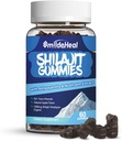 Shilajit Gummies 1000 MG, 유기 Shilajit 보충교재, Ashwagandha와 더불어 85+ 추적 무기물, 버섯 - 에너지, 뇌, Immunity 지원, 남자 & 여자를 위해 - 60 조사
