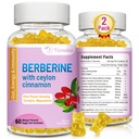 Ceylon Cinnamon Gummies, 높은 힘 Berberine HCI 보충교재, 면역력 지원, 120 Mango 맛있은 Gummies를 가진 Berberine