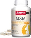 Jarrow 공식 MSM 1000 mg - 100 Veggie 캡슐 - Methylsulfonylmethane - 황의 근원 - 규정식 보충교재 지원 & 힘 합동 - 100개까지 서빙
