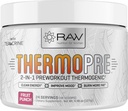 Pre Workout Thermogenic 지방 버너 분말 여성과 남성, 에너지 및 체중 감소 보충교재 – Focus & Metabolism Booster Drink – 인공 감미료 없음, 과일 펀치, 24SV