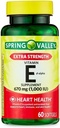 일반적인 봄 밸리 비타민 E 여분 힘 비타민 E D 알파 봄 밸리 Softgels, 670 mg (1,000 IU), 60 조사