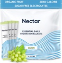 Nectar Hydration Packets - Electrolytes Powder Packets - Sugar Free & 0 Calorie - Dehydration Relief & Rapid Rehydration (Grape 30 Pack) 용 유기 과일 액체 일일 IV 전해질 분말