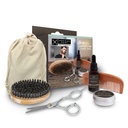 Men Beard Care Kit 용 Beard Grooming 키트에는 액세서리가 포함되어 있습니다. Unscented Natural Beard Balm 및 Oil, Wooden Comb 및 Boar Bristles Brush, 스테인레스 스틸 가위