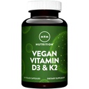 MRM Nuturition Vegan 비타민 D3 & K2 | 뼈 + 면역 건강 | lichens에서 만든 | 칼슘 흡수 지원 | 채식주의 | 60 인분